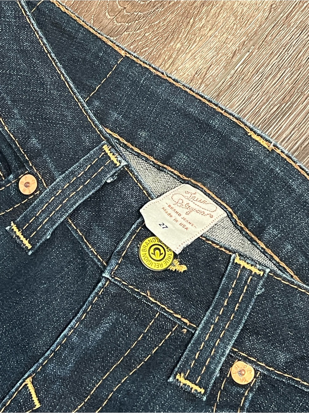 True Religion Joey Twisted Flare Vintage Denim Jeans - Picture 8 of 9